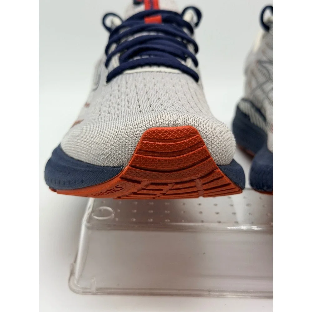 Brooks Glycerin GTS 19 Mens 12.5 D Running Shoes Gray Navy Orange 110357